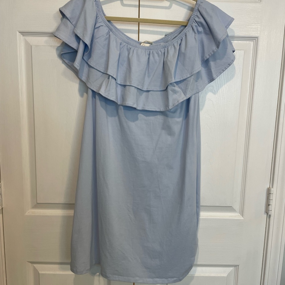H&M Light Blue Off Shoulder Dress NWT
